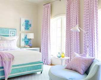 Custom Designer Mali Hand Block Print Drapes: You pick the fabric and style - Lined