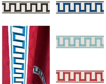 F. Schumacher Greek Key Trim add on for Drape (other colors available)