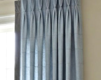 Designer Theo Polo Plaid Wool Drapes - Lined