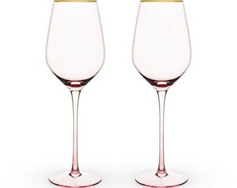 Rose Crystal Wine Glasses