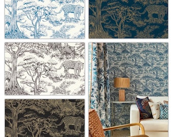 Clarke & Clarke Designer Kisumu Wallpaper (Packaged in double rolls) (other colors available)