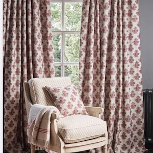 Custom Designer Poppy Paisley Drapes: You pick the fabric and style - Lined