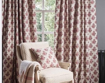 Custom Designer Poppy Paisley Drapes: You pick the fabric and style - Lined