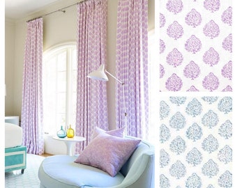 Custom Designer Mali Hand Block Print Drapes: You pick the fabric and style - Lined