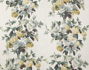 Rose and Hydrangea Vine Fabric (other colors available) FREE SHIPPING