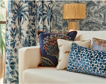 Custom Designer Clarke and Clarke Malindi Fabric (Other Colors available)