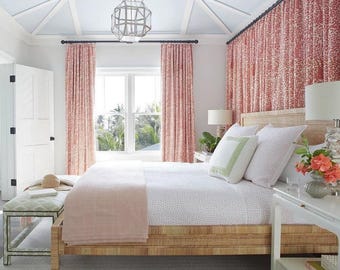 Designer China Seas Arbre De Matisse Linen Drapes - Lined