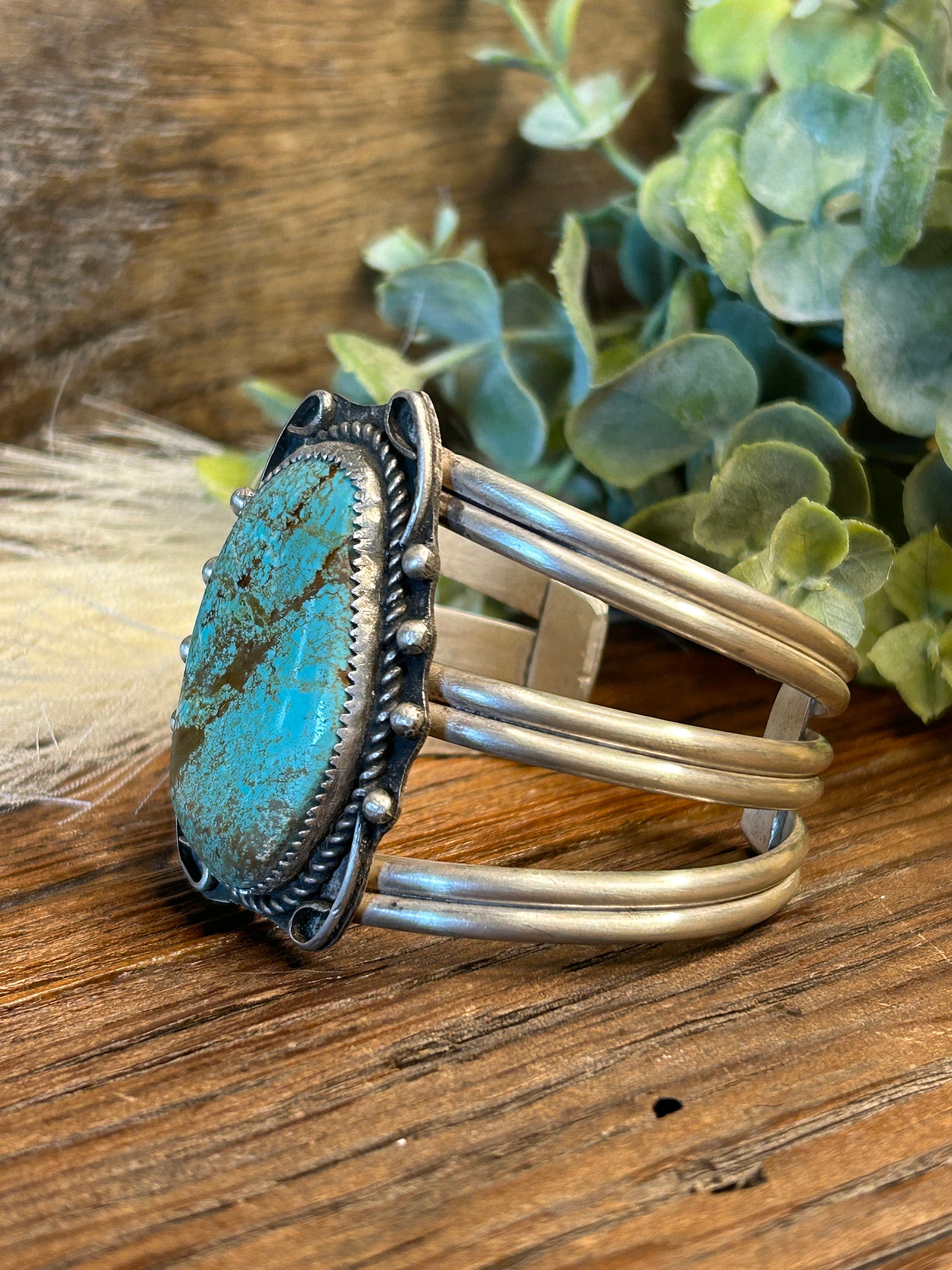 Danny Henio Blue Bird Turquoise Sterling Cuff (B) main image 1