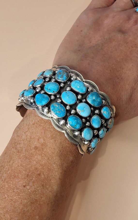 Native American Navajo Sterling Silver Kingman Turquo… - Gem