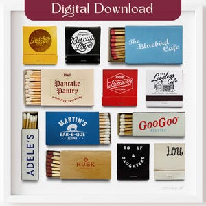 Nashville Matchbox Art Print, Nashville TN-wedstrijden, coole matchbooks-poster, barwagenkunst, realistische luciferafdruk, vrijgezellencadeau Nashville