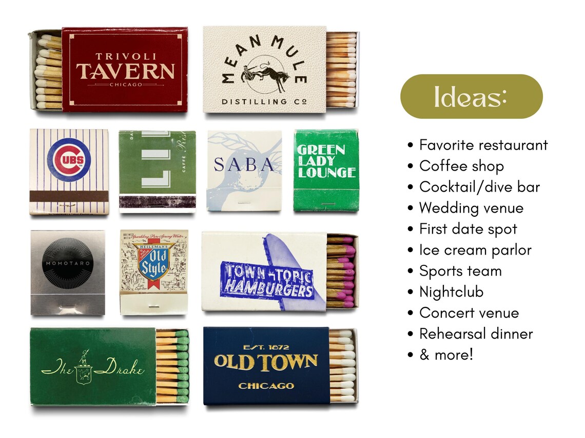 CUSTOM Single Matchbox Print, Customized Matchbook Art, Realistic Match ...