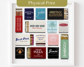 Lincoln Park Matchbox Fine Art Print, Chicago Matches, Vintage Matchbooks, Bar Cart Art, Realistic Match Print, Lincoln Park Chicago Poster