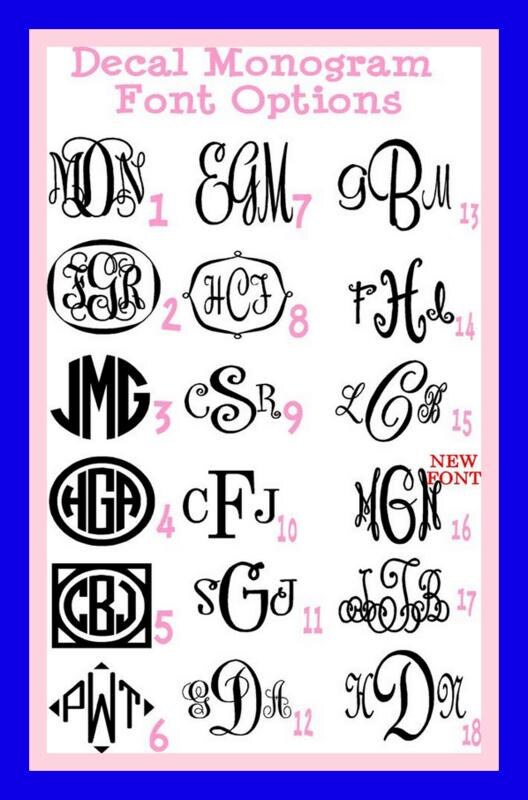 Extra Large Personalized Vinyl Wall Decal Monogram Etsy