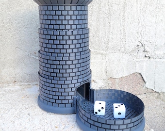 Collapsible Dice Tower with Tray | Portable, Compact, Travel Size | Dice Storage | Foldable | Dungeons and Dragons Gift | D&D RPG TTRPG