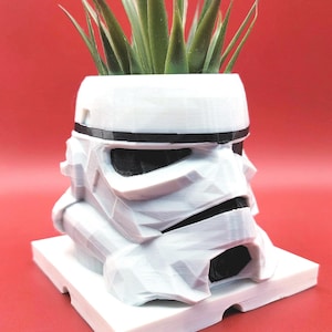 Star Wars Stormtrooper Planter- Perfect for Succulents & Small Plant With or Without Drainage Hole | Inside Plant | Useful Gift | Indoor