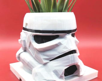 Stormtrooper Succulent Indoor Planter with Drainage | Star Wars Fan Gift