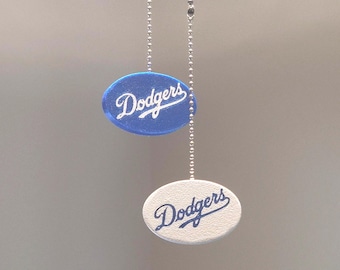 Dodgers Ceiling Fan Decorative Pull Cord Handles | Pack of 2 | Chain Attached | LA Baseball Fan Decor