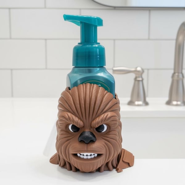 Chewbacca Soap Holder | Star Wars Inspired | Fits Bath & Body Works Foam Soap | Bathroom Decor