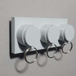 Magnetic Wall-Mount Keychain Holder | Includes 3 Fobs | Screws Included
