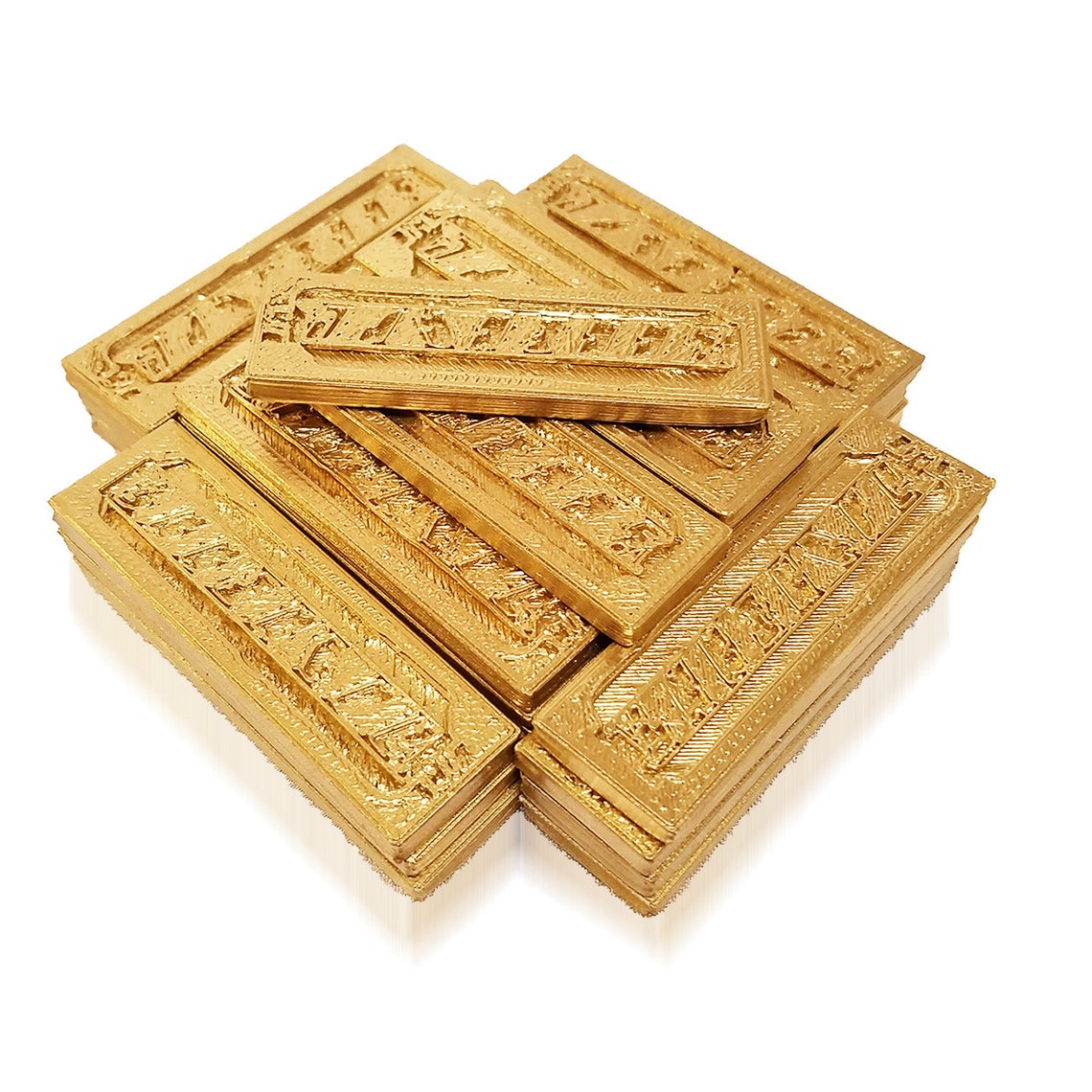 Latinum Slips Strips Bars and Bricks_Gold Pressed Etsy