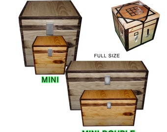 New Mini Mine-craft Inspired Trunks - Solid Wood Furniture