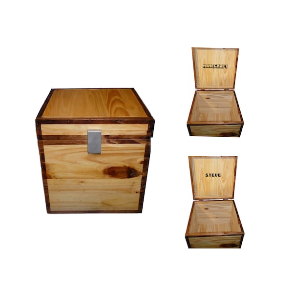 New Mine-craft Inspired Trunk - Solid Wood Furniture