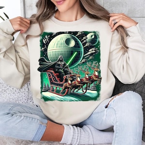 Santa Darth Vader Christmas Shirt PNG, Funny Star Wars Christmas Sublimation, Santa Claus Darth Vader Holiday PNG