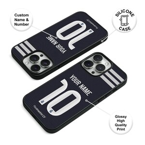 Real Madrid 2025-2026 Away Kit Personalized Phone Case | Custom Name & Number iPhone, Samsung Silicone Cover Designs | Gift for Fans