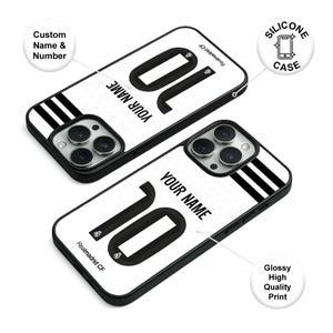Real Madrid 2025-2026 Home Kit Personalized Phone Case | Custom Name & Number iPhone, Samsung Silicone Cover Designs | Gift for Fans