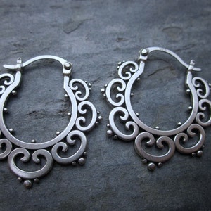 Ornate Tribal Hoops image 2