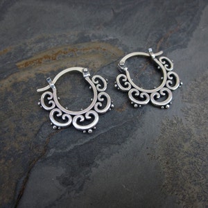 Mini Ornate Tribal Hoops image 3