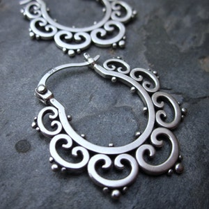 Ornate Tribal Hoops image 3