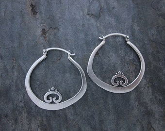 Bent Hoops with Swirl Detail