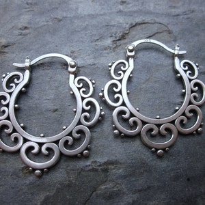 Ornate Tribal Hoops image 5