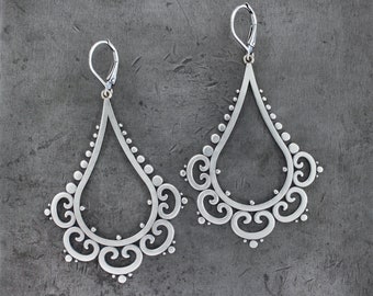 Ornate Tribal Drop Earrings