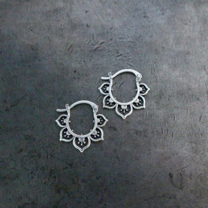 Small Flower Hoops