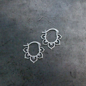 Small Flower Hoops image 1