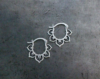 Small Flower Hoops