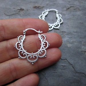 Ornate Tribal Hoops image 4