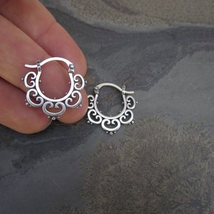 Mini Ornate Tribal Hoops image 1