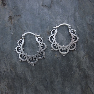 Ornate Tribal Hoops
