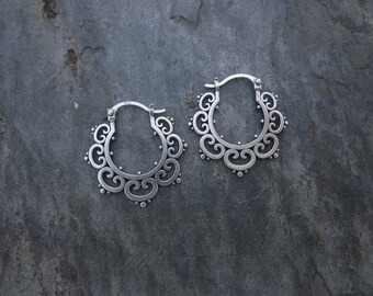 Ornate Tribal Hoops