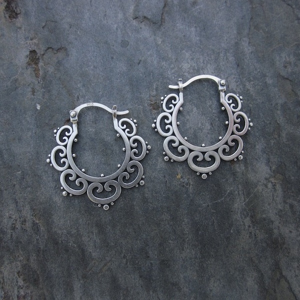 Ornate Tribal Hoops