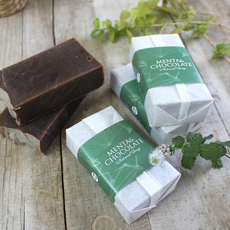 Soap Bar Mint & Chocolat Natural Soap With Virgen Olive Oil Etsy