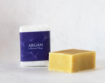 Argan Soap - Argan Natural soap for facial use | Bar soap with Olive oil, natural soap for delicate skin | Facial soap, moisturizing soap