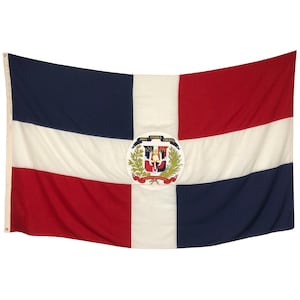 XL Vintage Wool Flag of the Dominican Republic