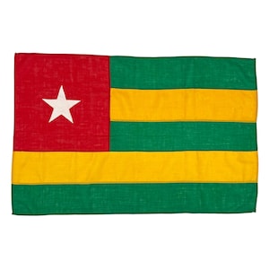 Vintage Wool Sewn Flag of Togo