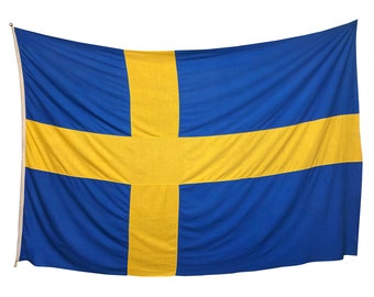XL Vintage Baumwollflagge von Schweden