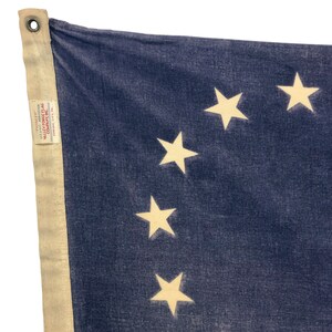 Vintage Distressed Cotton Betsy Ross American Flag image 2