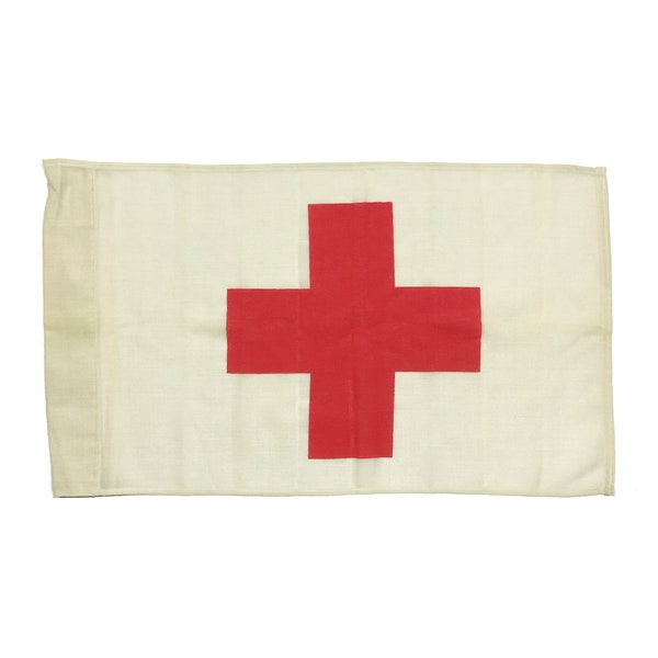 Small Vintage Red Cross Flag (18" x 30")
